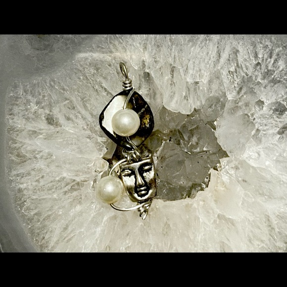 Designs by Janelle - Handmade Silver Wire Face Charm - Picture 10 of 15